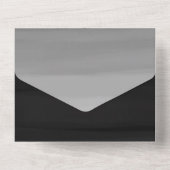 グレーブラックウォーターミニマルカラーシモダンック結婚ズ オールインワン招待状 (裏面)