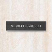 グレーブラックウッドデザインモダンプロフェッショナル サインプレート (正面)