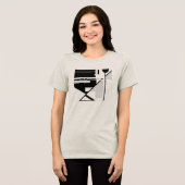 グレーブラックジオメトリックはっきりした抽象芸術アートMCM小 トライブレンドＴシャツ (正面全面)