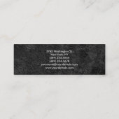 グレーブラックスキニーモダンプロフェッショナル スキニー名刺 (裏面)