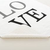 グレーブラックスクリプトラブウェディング シェルパブランケット (3/4)