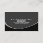 グレーブラックスパイラルパターンモノグラム名刺 名刺 (裏面)