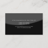 グレーブラックスパイラルパターンモノグラム名刺 名刺 (裏面)