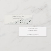 グレーブラックテラゾテクスチャスタッドイヤリングディスプレイ スキニー名刺 (正面/裏面)