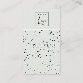 グレーブラックテラゾテクスチャスタッドイヤリングディスプレイ 名刺