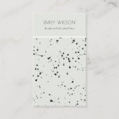 グレーブラックテラゾテクスチャバンドネックレスディスプレイ 名刺 (正面)