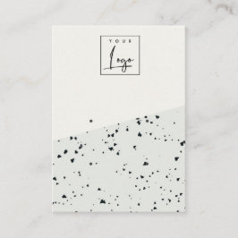 グレーブラックテラゾテクスチャ2スタッドイヤリングディスプレイ 名刺