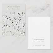 グレーブラックテラゾテクスチャ2スタッドイヤリングディスプレイ 名刺 (正面/裏面)