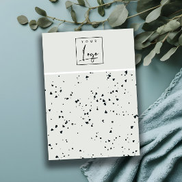 グレーブラックテラゾテクスチャ2スタッドイヤリングディスプレイ 名刺