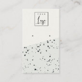 グレーブラックテラゾテクスチャ3スタッドイヤリングディスプレイ 名刺 (正面)