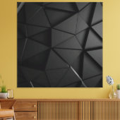 グレーブラックデザイン キャンバスプリント (インサイチュ (リビング))