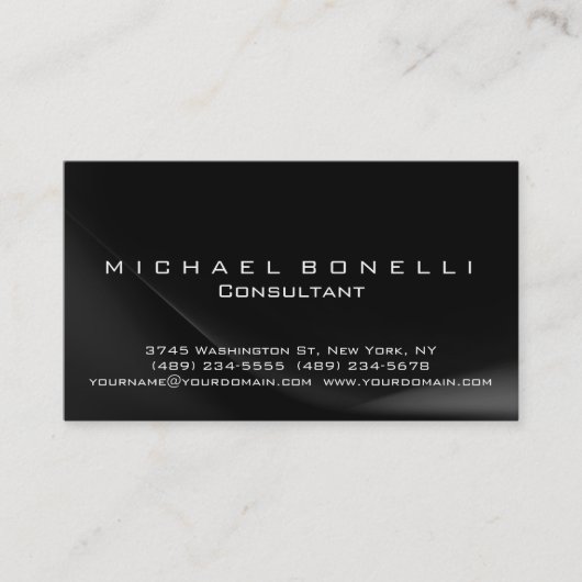 グレーブラックパターンコンサルタントの名刺 名刺 (正面)