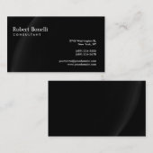 グレーブラックプレーンモダンコンサルタント名刺 名刺 (正面/裏面)