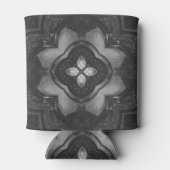 グレーブラックペンシル花柄 缶クーラー (裏面)