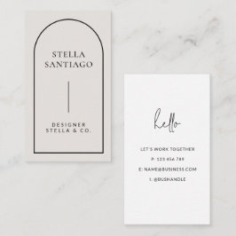 グレーブラックモダンミニマリスト 名刺