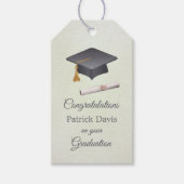 グレーブラックモルタル、卒業証書 ギフトタグ (正面)