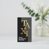 グレーブラックレイヤー金ゴールドタクシアイコン指定ドライバ 名刺 (スタンド正面)