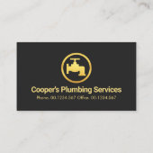 グレーブラックレイヤー金ゴールド水栓 名刺 (裏面)