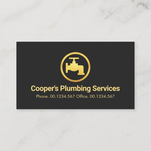 グレーブラックレイヤー金ゴールド水栓 名刺 (裏面)