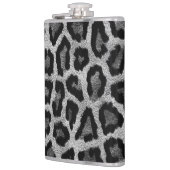 グレーブラックレオパードアニマルプリント フラスク (左)
