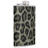 グレーブラックレオパードアニマルプリント フラスク (右)
