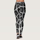グレーブラックレオパードアニマルプリント レギンス (裏面)