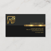 グレーブラックレトロカラムズ造園ランドスケーパー 名刺 (裏面)