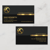 グレーブラックレトロカラムビルダーHandyman 名刺 (正面/裏面)