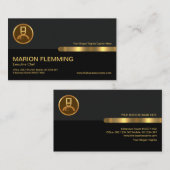 グレーブラックレトロ列ケータリングシェフ 名刺 (正面/裏面)