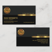 グレーブラックレトロ列ストックブローカー 名刺 (正面/裏面)