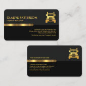 グレーブラックレトロ列ロジスティクストラック 名刺 (正面/裏面)