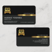 グレーブラックレトロ列ロジスティクストラック 名刺 (正面/裏面)