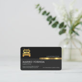 グレーブラックレトロ列ロジスティクストラック 名刺 (スタンド正面)