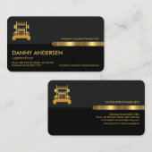 グレーブラックレトロ列ロジスティクスマネージャ 名刺 (正面/裏面)