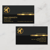 グレーブラックレトロ列物流輸送 名刺 (正面/裏面)