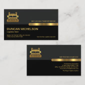 グレーブラックレトロ列金ゴールドセミトラックドライバ 名刺 (正面/裏面)