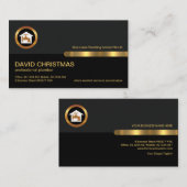 グレーブラックレトロ列金ゴールド栓 名刺 (正面/裏面)