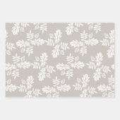 グレーブラックレトロY2Kヒッピー花柄 ラッピングペーパーシート (正面3)