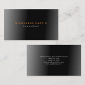 グレーブラック抽象芸術アートプレインミニマリスト 名刺 (正面/裏面)