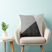 グレーブラック竹モダンプリント網目織り クッション (椅子)