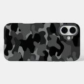 グレーブラック迷彩柄 Case-Mate iPhoneケース (裏面 (横))