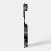 グレーブラック迷彩柄 iPhoneケース (左側面)