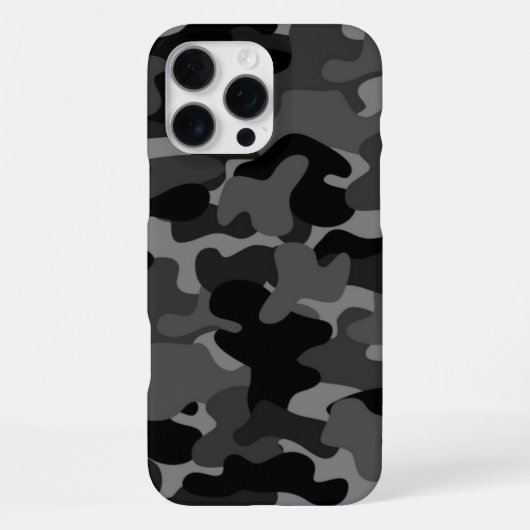 グレーブラック迷彩柄 iPhoneケース (裏面)