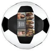 グレーブラック5フォトコラージュと文字 サッカーボール (回転)