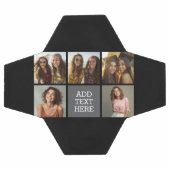 グレーブラック5フォトコラージュと文字 サッカーボール (フラット)