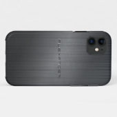 グレーブラッシュアルミニウム金属プリント Case-Mate iPhoneケース (裏面(横))