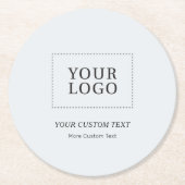 グレーブランドのカスタムビジネスロゴプロモーション ラウンドペーパーコースター (正面)
