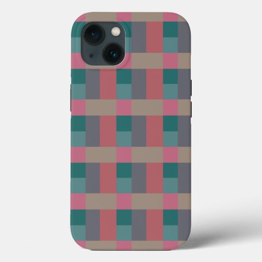 グレーブリックグリーンピンクベージュカラーブロック Case-Mate iPhoneケース (裏面)