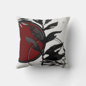 グレーブルゴーニュ芸術的ーとブラックウォーター葉カラーの クッション (裏面)