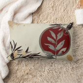 グレーブルゴーニュ芸術的ー抽象芸術水彩 ランバークッション (ブランケット)